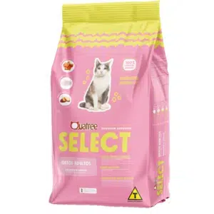 Ração Seca Quatree Select Salmão e Arroz Gatos Adultos